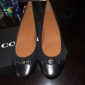 Coach black flats